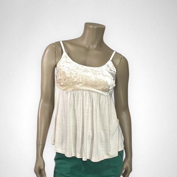 Newport News Tops - Y2K Newport News Babydoll Cream Top S